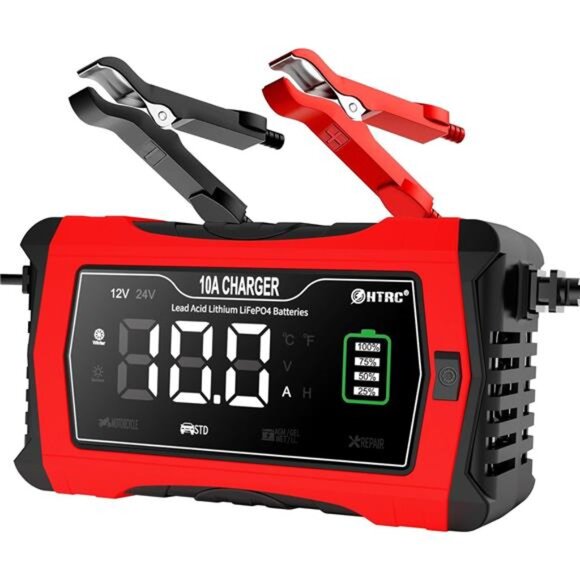 Battery Charger 10-Amp 12V and 24V Smart Car Battery Charger,Trickle Charger - Picture 1 of 7